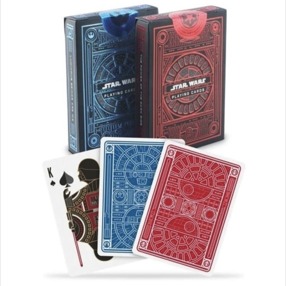 2 Decks Theory II Star Wars Dark Side (Red)/Light Side (Blue) Playing Cards - Picture 2 of 2
